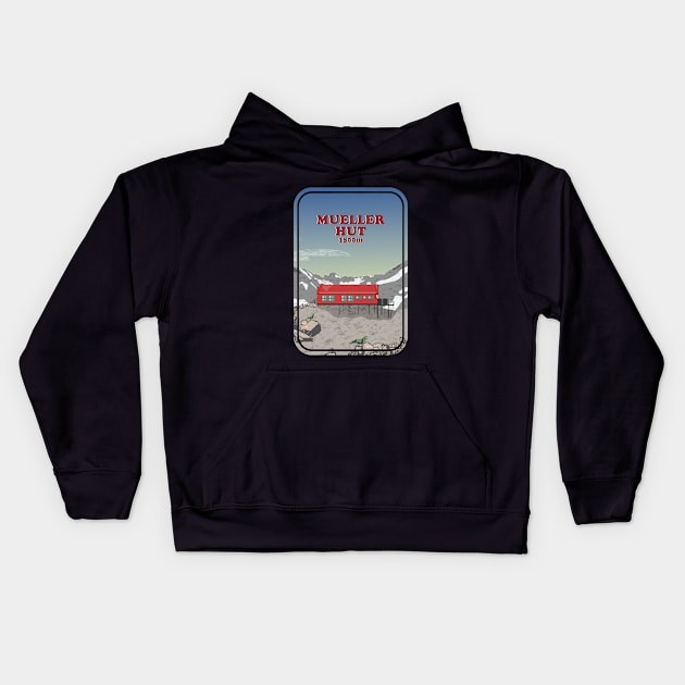 Mueller Hut New Zealand Kids Hoodie by mailboxdisco